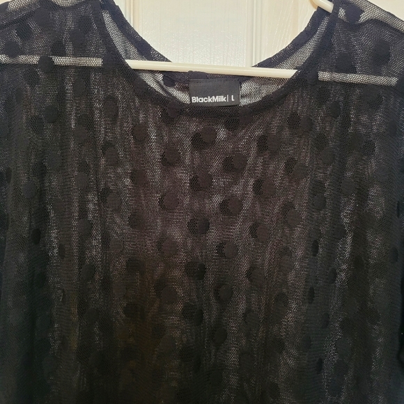 BLACKMILK Sheer Dress Shirt Womens Large - Picture 1 of 2